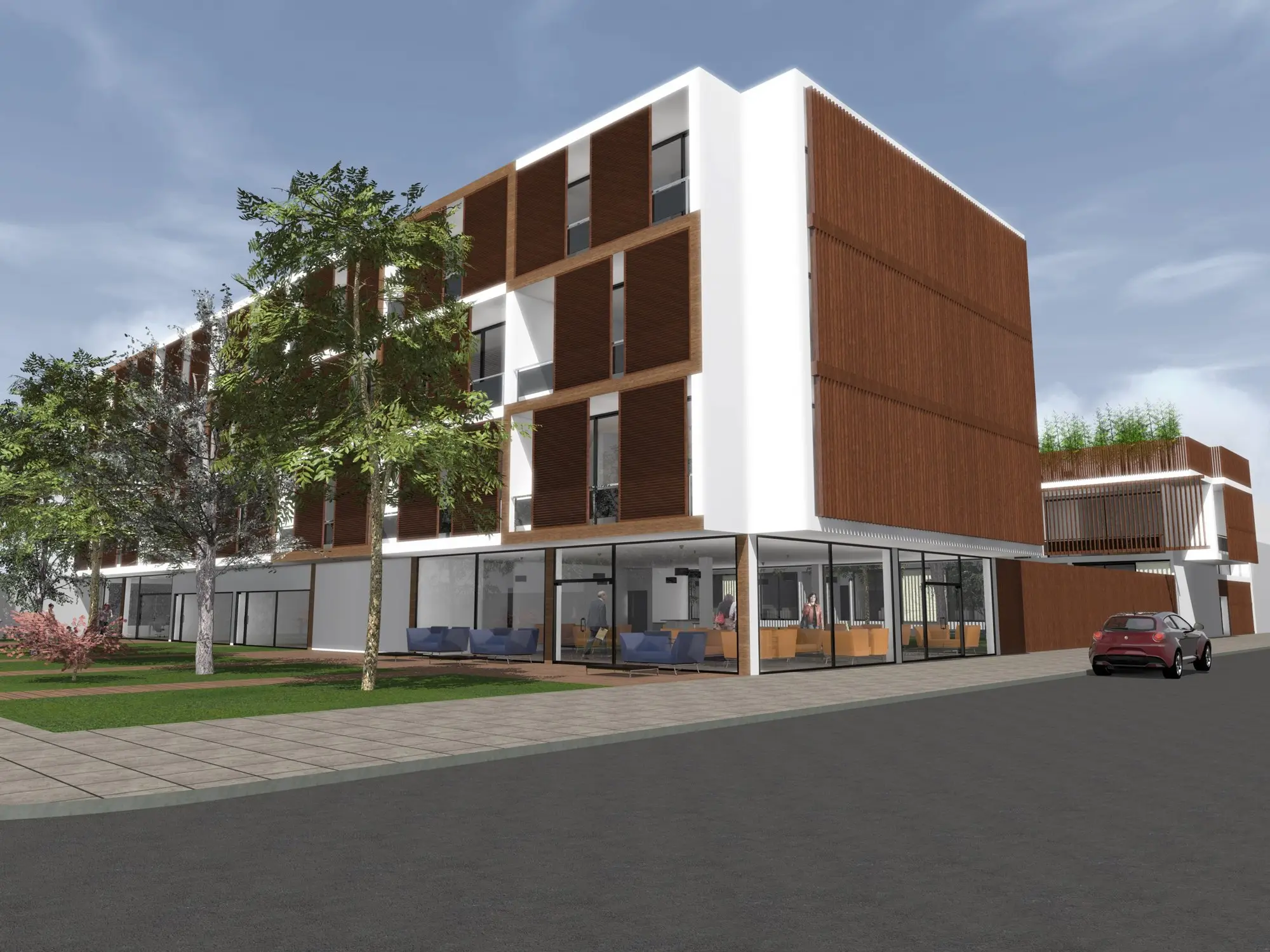 Complejo de viviendas en Villa Urquiza · render 3D, vista 1