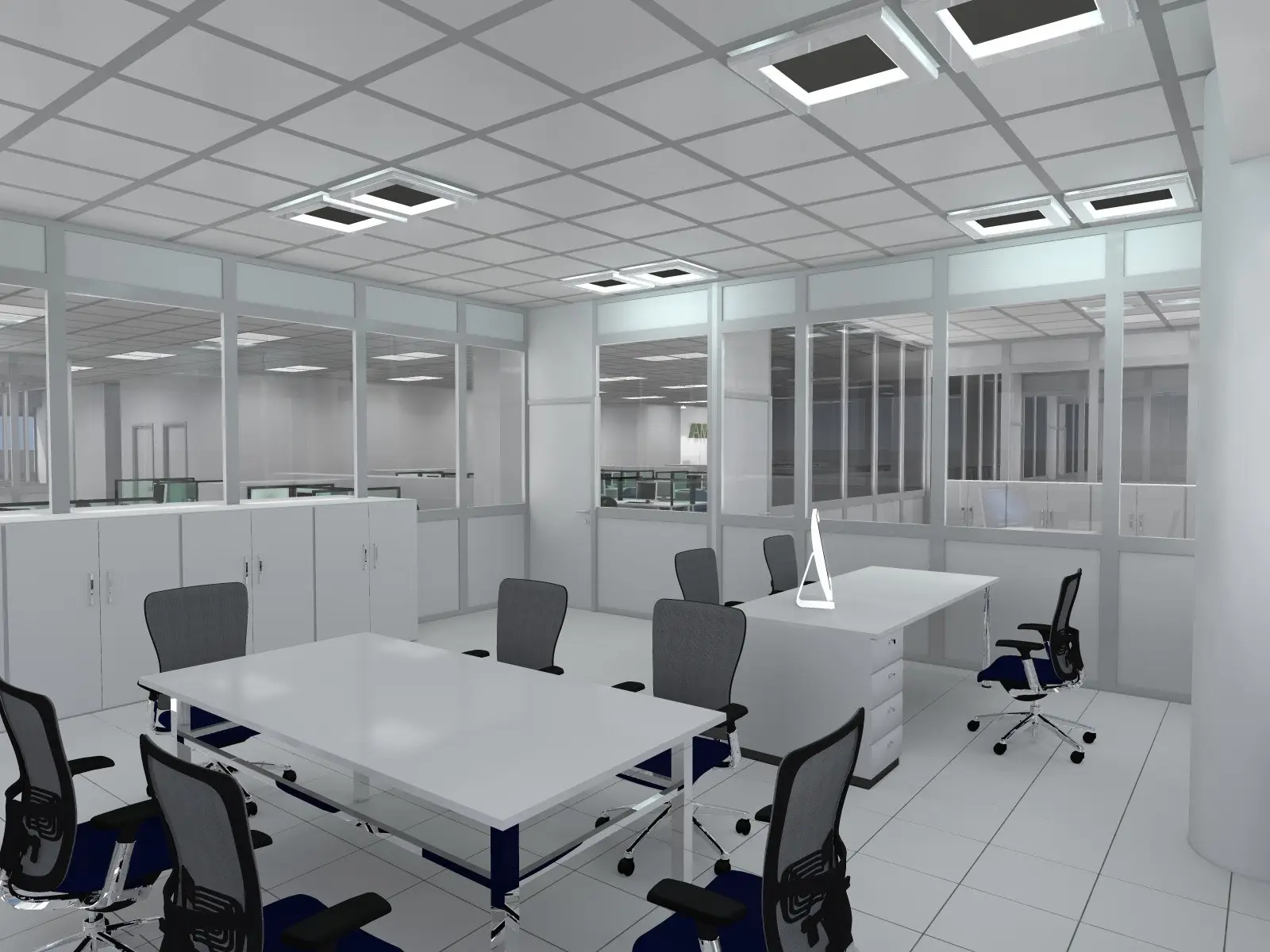 Oficinas corporativas · render 3D, vista 1