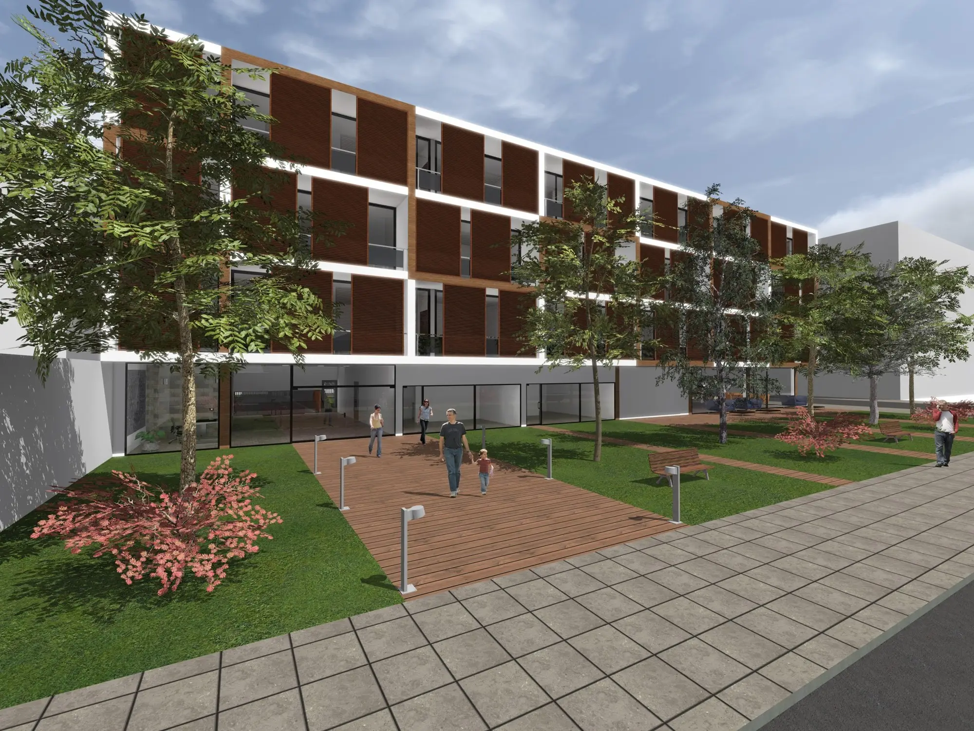 Complejo de viviendas en Villa Urquiza · render 3D, vista 2