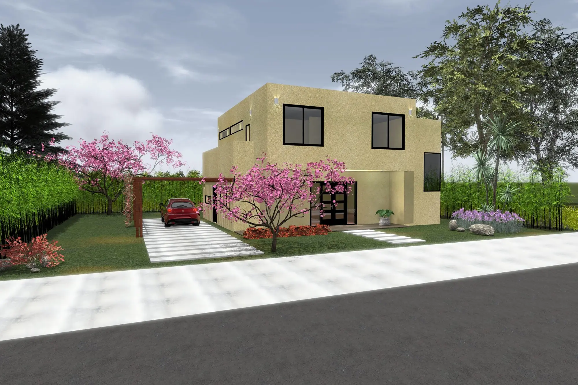 Casa en San Matías · render 3D, vista 2