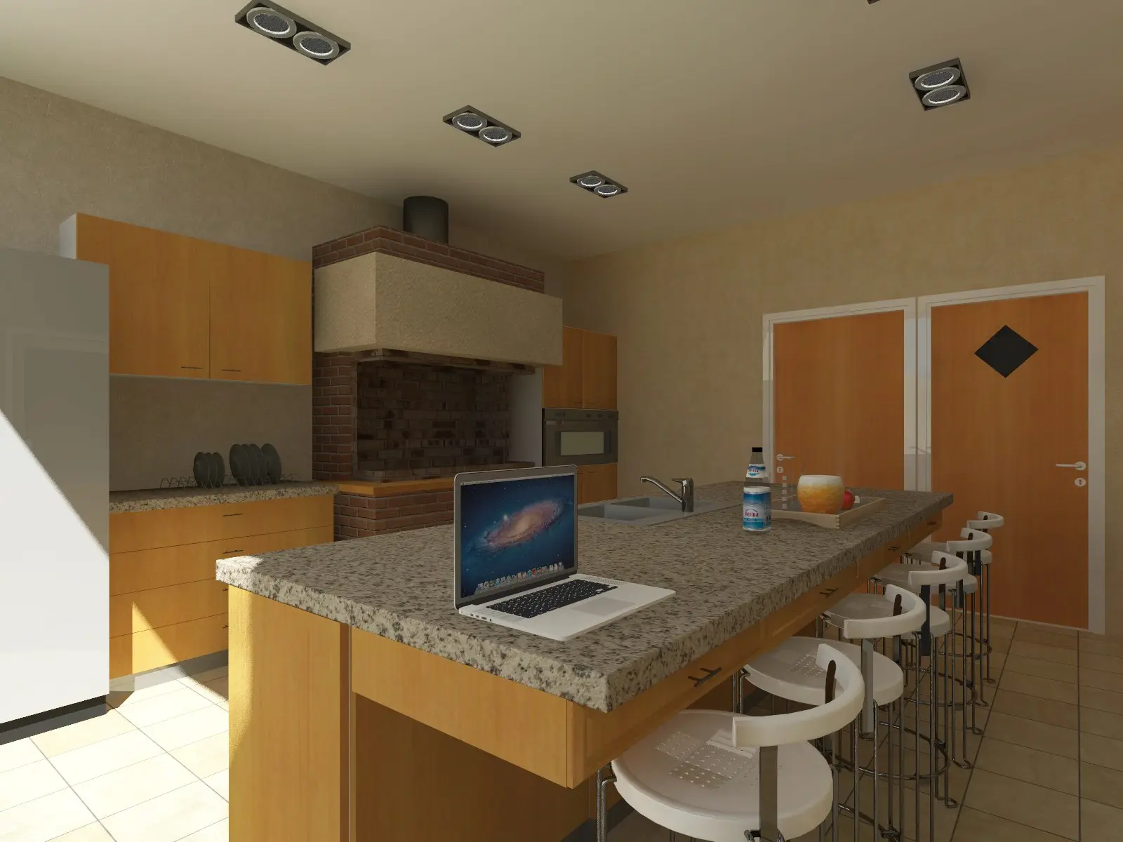 Quincho con dormitorio · render 3D, vista 5